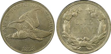 1858 1C Large Letters MS64