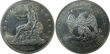 1875-S T$1 AU58