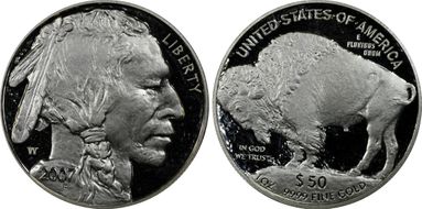 2007-W $50 American Buffalo .9999 Fine Gold PR69DCAM