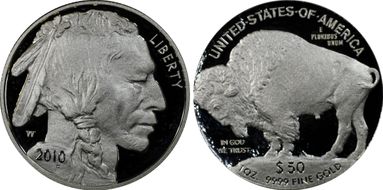 2010-W $50 American Buffalo  .9999 Fine Gold PR69DCAM