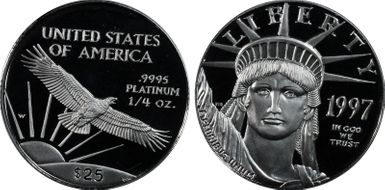 1997-W $25 Statue of Liberty PR69DCAM