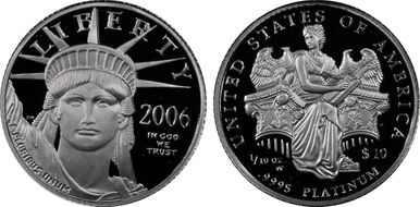 2006-W $10 Statue of Liberty PR69DCAM
