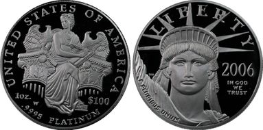 2006-W $100 Statue of Liberty PR69DCAM