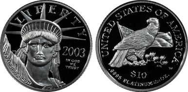2003-W $10 Statue of Liberty PR69DCAM