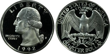 1992-S 25C PR68DCAM