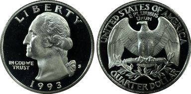 1993-S 25C Clad PR69DCAM