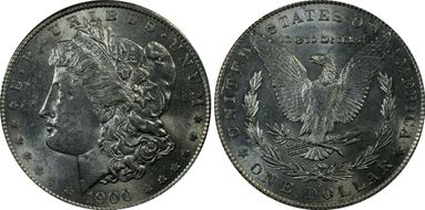 1900-S $1 AU58