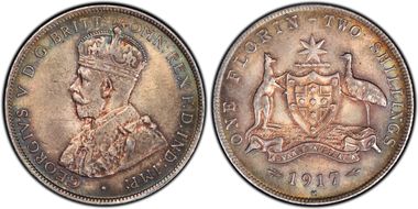 1917-M Florin KM-27  Ag MS64