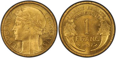 1937 1 Fr Gad-470 F-219 MS66