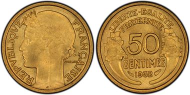 1932 50C 9 fermé MS66