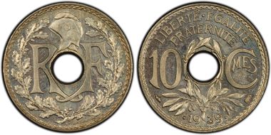 .1939. 10C Flan Mince MS66