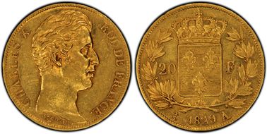 1829-A 20 Fr Gad-1029 4 1/2 Feuilles F-520 AU53