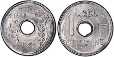 1943 1C Lec-111 Rainurée MS65