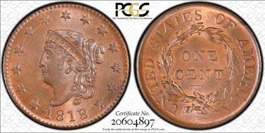 1827 1C N-7 MS64+ BN