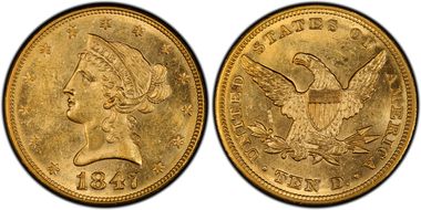 1847 $10 MS62