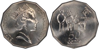 1994 50C Family Wide Date MS68