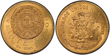1919 20 Peso KM-478  Au MS64