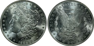 1888 $1 MS64
