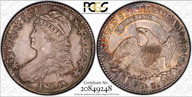 1822/1 50C AU58