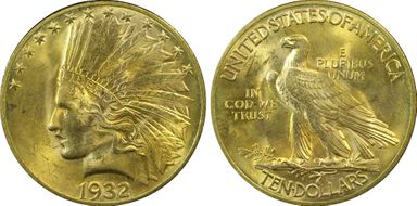1932 $10 MS64