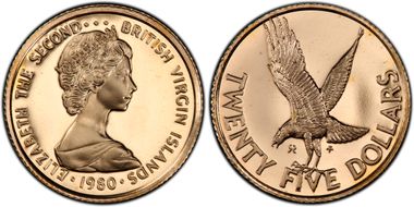 1980-FM $25 Diving Osprey KM-27  Au PR69DCAM