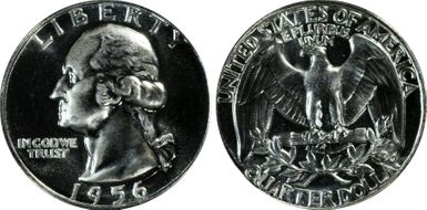 1956 25C FS-701, Reverse Die Gouge PR67