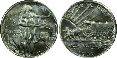 1937-D 50C Oregon MS66+