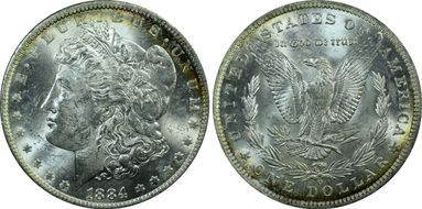 1884-O $1 VAM 10, O/O MS62