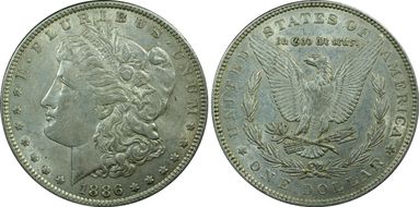 1886 $1 AU50