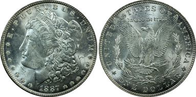 1887 $1 MS64