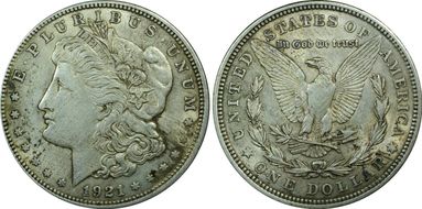 1921 $1 Morgan AU55