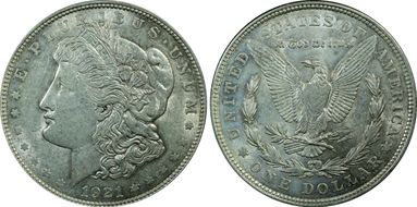 1921 $1 Morgan AU53