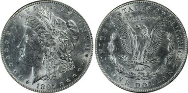 1897 $1 AU58