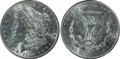 1904-O $1 AU58