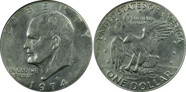 1974-D $1 AU58