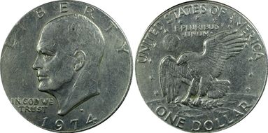 1974-D $1 AU53