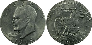 1974 $1 AU58