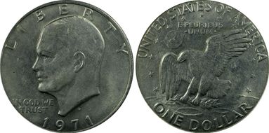 1971-D $1 AU55