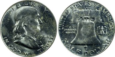 1954-D 50C MS64FBL