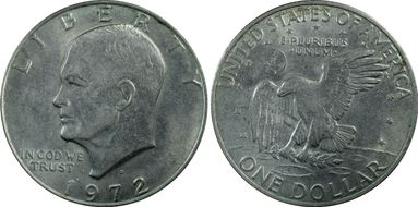 1972-D $1 AU55