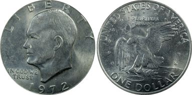 1972-D $1 MS62