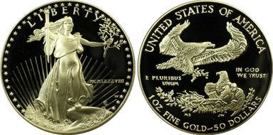1988-W $50 Gold Eagle PR69DCAM