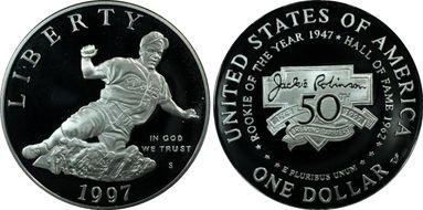 1997-S $1 Jackie Robinson PR69DCAM