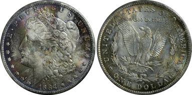1884-O $1 VAM 10, O/O MS64+