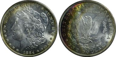 1884-O $1 VAM 10, O/O MS64
