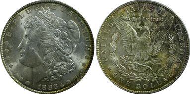 1886 $1 MS62+