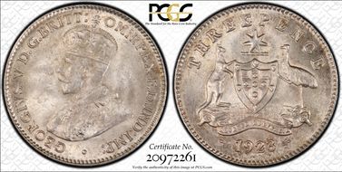 1923(m) 3D KM-24  Ag MS64