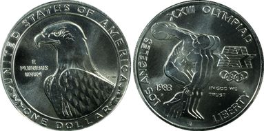 1983-D $1 Olympic MS68