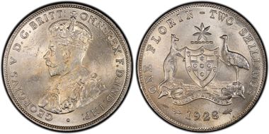 1928(m) Florin MS65