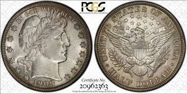 1908-D 50C AU58